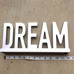 Inspired DREAM Wood Silver painted Accent Letters